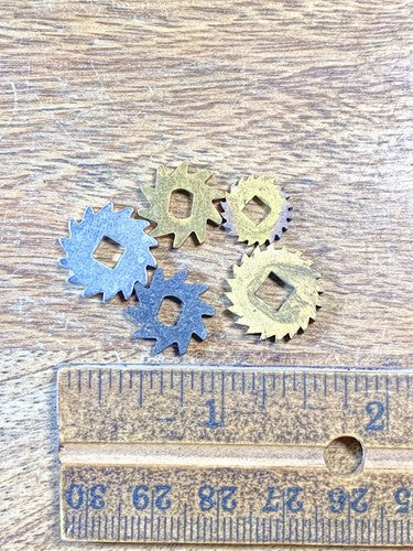 Assorted Lot Of Old Clock Movement Click Wheels (Lot Of 5) (KD2067)