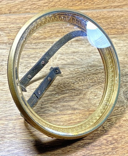 Antique Clock Bezel W/ Beveled Glass (116.00mm Dia, 92.95mm Inner Dia) (KD395)