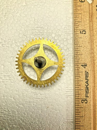 Ingraham (Stamped 2 16) Clock Movement Time Side 4th Wheel (See Pics) (K7855)