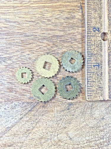 Assorted Lot Of Old Clock Movement Click Wheels (Lot Of 5) (KD2002)