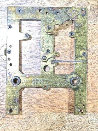 Ingraham 30 Hour Clock Movement Front Plate (Pivots Look Good) (K8652)