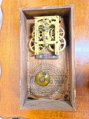 American Clock Co (ca 1870) Pendulum Rod and Spring (See Pics To ID Mvmt)(KD133