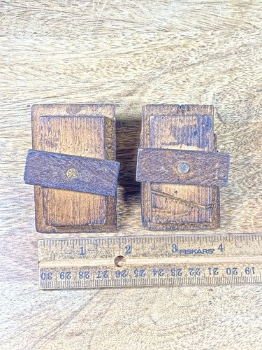 Old Wooden Clock Side Doors Set (1 3/4 X 2 3/4 Inches)  (KD1944)