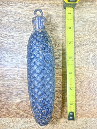Cuckoo Clock Cast Iron Pine Cone Weight 1007g, 6.78 Inches Long   (KD1286)