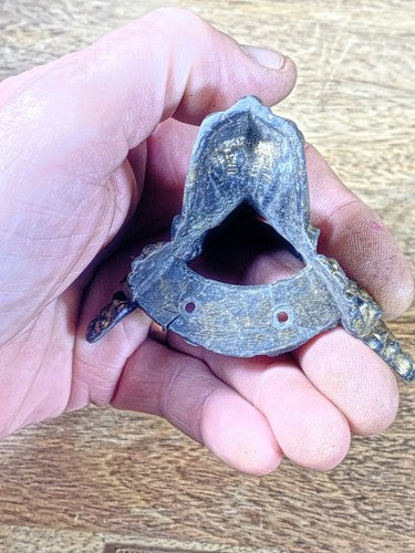 Antique Black Mantel Clock Claw Foot (Lot KD1583)
