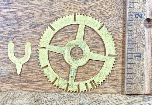 Ingraham 8 Day Clock Movement Count Wheel (See Pics To ID Mvmt)   (KD470)