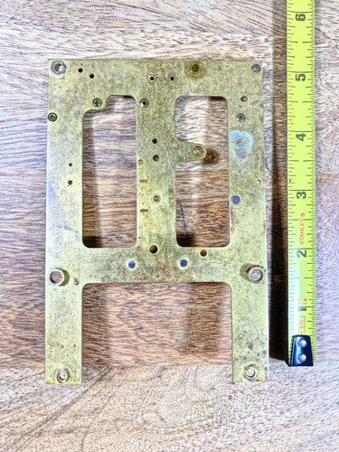 Ingraham (Stamped 11 20) Clock Movement Back Plate (Pivots Look Good)   (KD1126)