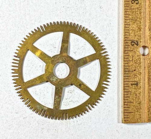 Antique Clock Movement Count Wheel  (61.69mm Dia, 10.20mm Inner Dia) (KD237)
