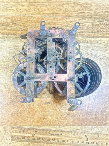 Sessions Clock Movement Time Side 4th Wheel (See Pics To ID Movement) (KD436)