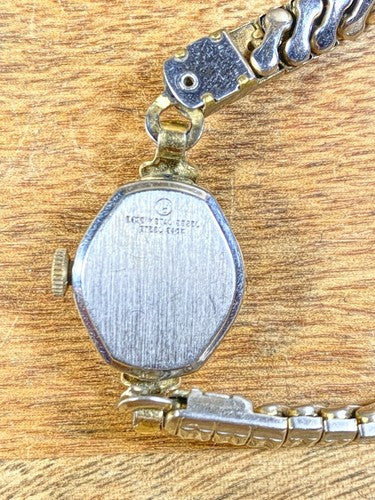 Vintage Waltham Silver and Gold Ladies Watch (Parts/Repair or Battery? )(KD156)
