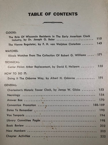 NAWCC Bulletin Feb 72, Case Cleaning-Osbourne, Early American (WI)    (K9582)