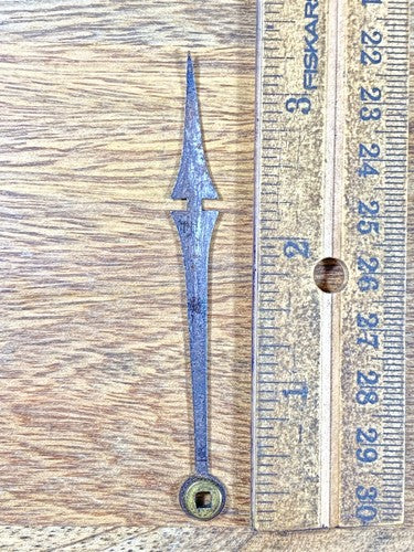 Old Clock Minute Hand 3 5/16 Inches Long (Arbor Is 2.95mm X 3.01mm) (KD1055)