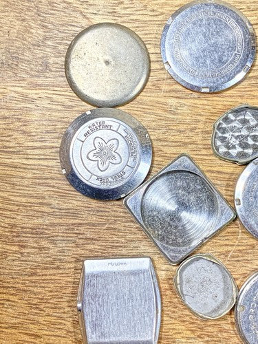 Assorted Lot Of Old Watch Case Parts (Lot Of 10) (KD1781)
