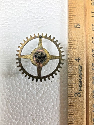 Ingraham 30 Hour Clock Movement Strike Side 4th Wheel (See Pics To ID) (K8642)