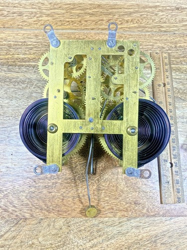 Gilbert Clock Movement (Stamped June 3 1879) Pendulum Rod and Spring (K9870)