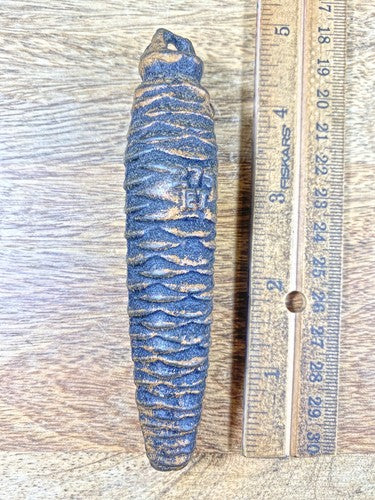 Cuckoo Clock Cast Iron Pine Cone Weight 279g, 4.6 Inches Long (KD1473)