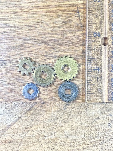 Assorted Lot Of Old Clock Movement Click Wheels (Lot Of 5) (KD2019)