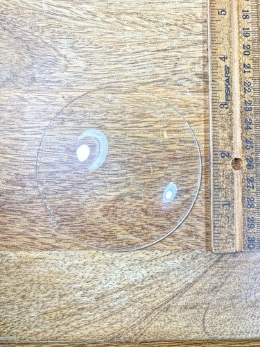 3.36 Inch Diameter Convex Clock Glass - Vintage Clock Parts KD1867