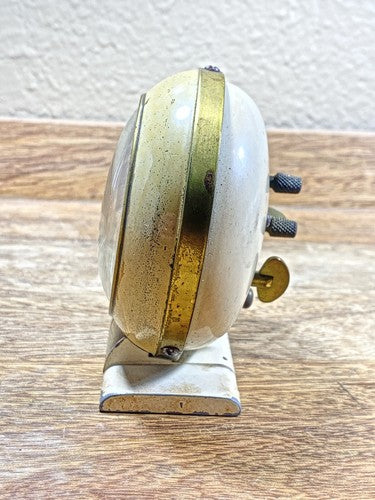 Westclox Style 5 Baby Ben Model 61-R White Case Alarm Clock 1939-49     (K9933)