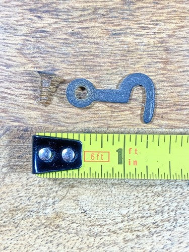 Old Black Mantle Clock Door Latch   (KD1204)