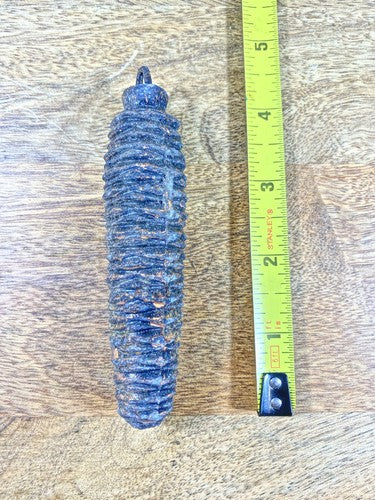 Cuckoo Clock Cast Iron Pine Cone Weight 263g, 4.5 Inches Long     (KD1228)
