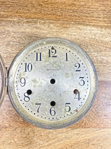 Seth Thomas (124 Mvmt) Clock Dial (5.65 Inch Dia) W/ Bezel (No Glass)    (KD726)