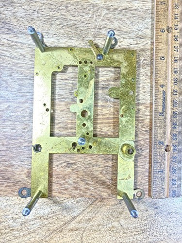 Old Sessions Clock Movement Front Plate (Pivots Look Good) (KD1660)