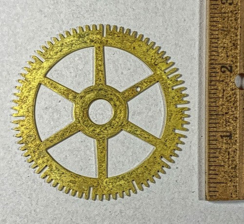 Antique Clock Movement Count Wheel  (66.94mm Dia, 9.69mm Inner Dia) (KD198)