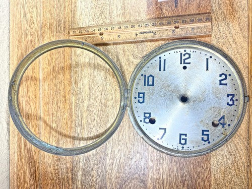 Antique Clock Dial (6.17 Inch Dia) W/ Bezel (No Glass)     (KD1340)