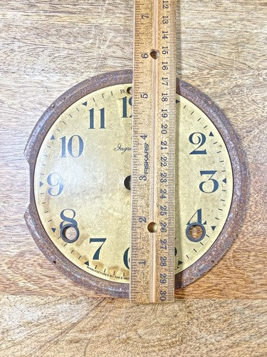 Old Ingraham Clock Movement Dial Pan (5.68 Inch Or 144.32mm Dia)       (KD270)