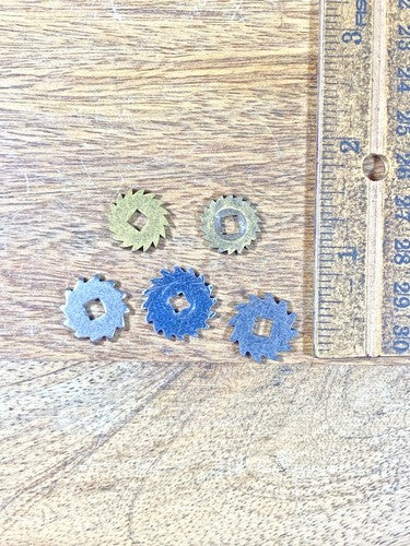 Assorted Lot Of Old Clock Movement Click Wheels (Lot Of 5) (KD1984)