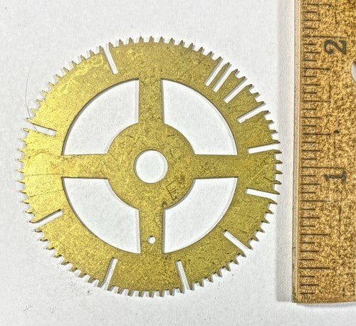 Antique Clock Movement Count Wheel  (50.89mm Dia, 6.55mm Inner Dia) (KD248)