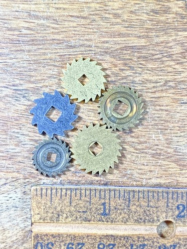 Assorted Lot Of Old Clock Movement Click Wheels (Lot Of 5) (KD2046)