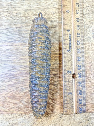 Cuckoo Clock Cast Iron Pine Cone Weight 262g, 4.6 Inches Long (WT038)