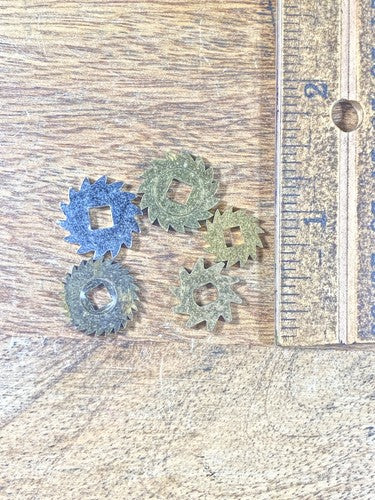 Assorted Lot Of Old Clock Movement Click Wheels (Lot Of 5) (KD2015)