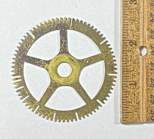 Antique Clock Movement Count Wheel  (65.52mm Dia, 9.25mm Inner Dia) (KD261)