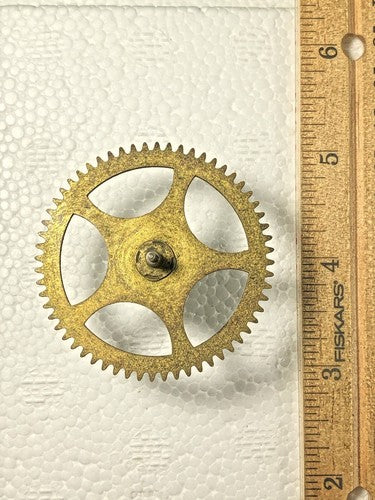 Ingraham (Stamped 5 28) Clock Movement Time Side 2nd Wheel (K8576)