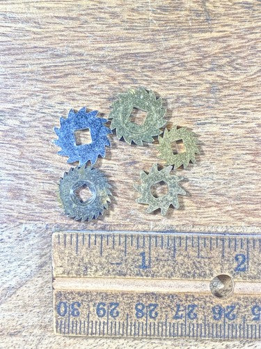 Assorted Lot Of Old Clock Movement Click Wheels (Lot Of 5) (KD2015)