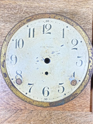 Old Seth Thomas Clock Movement Dial Pan     (K9986)