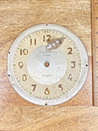 Vintage New Haven Electric Clock Dial Pan (KD014)