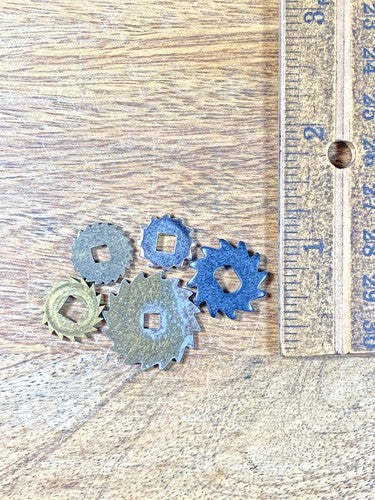 Assorted Lot Of Old Clock Movement Click Wheels (Lot Of 5) (KD2042)