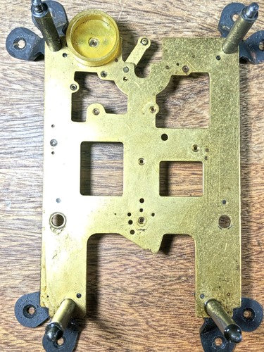 Korean LAVA Clock Movement Back Plate (Pivots Look Good)      (K8418)
