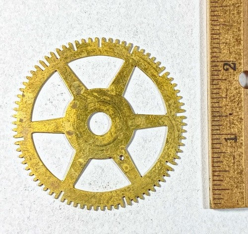 Antique Clock Movement Count Wheel  (61.02mm Dia, 8.32mm Inner Dia) (KD211)