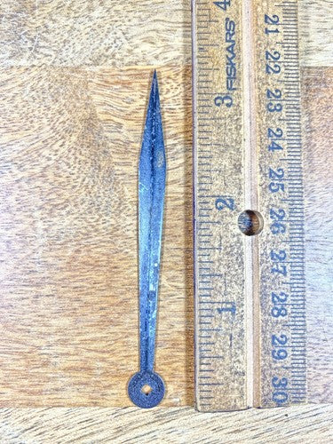 Old Clock Minute Hand 3 5/16 Inches Long (Arbor Is 2.22mm X 2.20mm) (KD892)