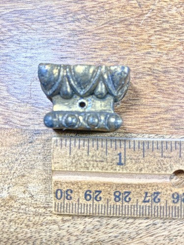 Old Mantel Clock Square Column Top / Capital     (K9795)