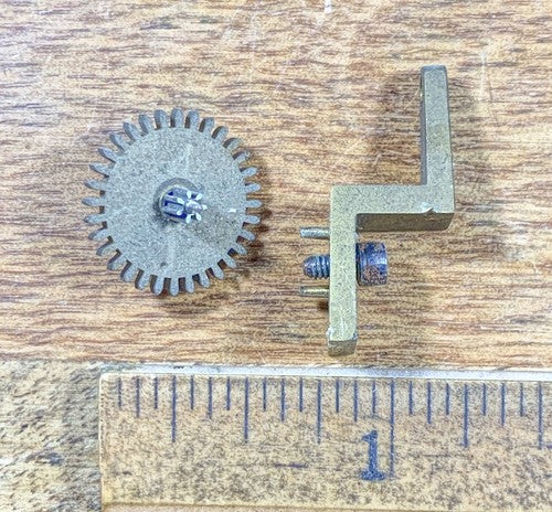 Japy Freres Clock Movement Minute Wheel and Cover (See Pics To ID Mvmt)  (KD480)