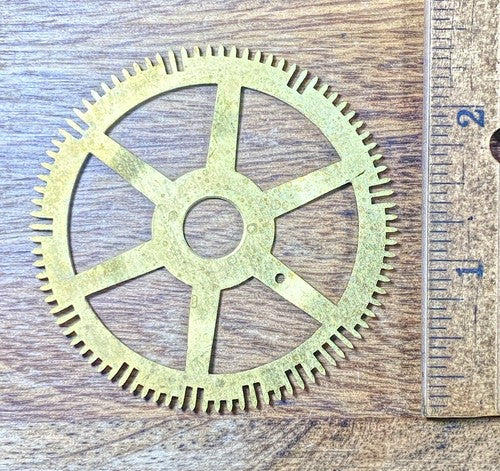 Antique Clock Movement Count Wheel  (61.58mm Dia, 10.26mm Inner Dia)     (KD299)