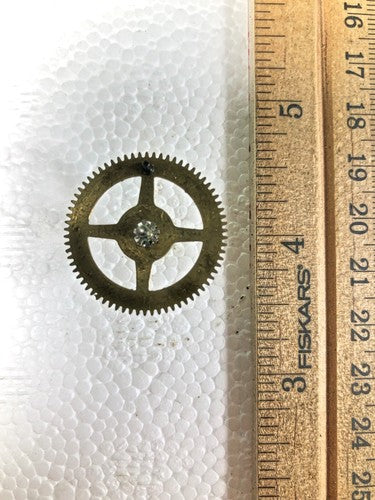 Made In Japan Clock Movement Strike Side 5th Wheel (See Pics To ID Mvmt) (K8609)