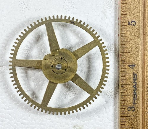 Unbranded 30 Hour Clock Movement Strike Side 3rd Wheel (See Pics To ID) (KD501)