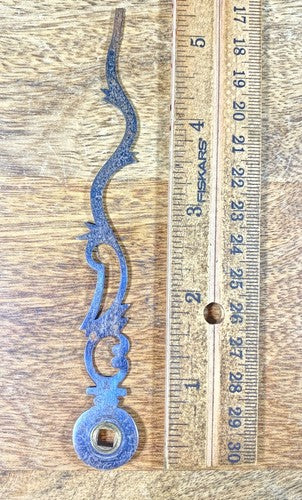 Old Clock Minute  Hand 5 3/8" Long (See Desc For Arbor Size)(KD581)